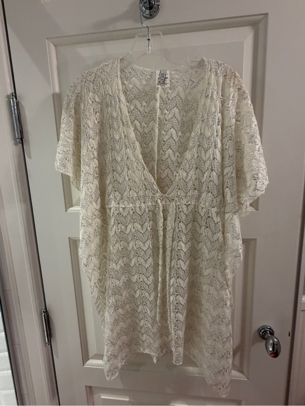 Lace V-Neck Kimono Cover-Up